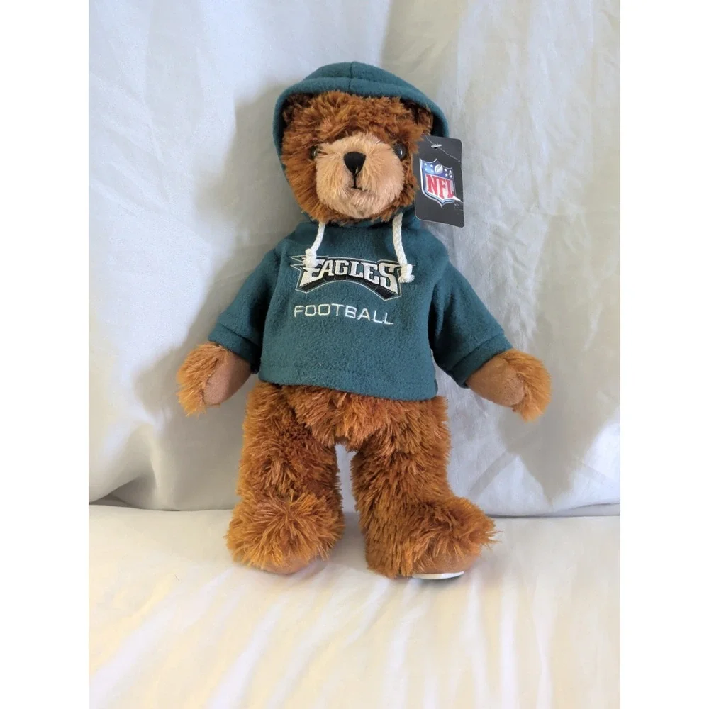 NFL Philadelphia Eagles Brown Plush Teddy Bear with Hoodie